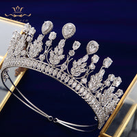 Royal Princess Crystal Silver Brides Tiaras Crowns Headpieces Wedding Hair Accessories TR0432