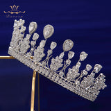 Royal Princess Crystal Silver Brides Tiaras Crowns Headpieces Wedding Hair Accessories TR0432