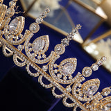 Royal Princess Full Zircon Bridal Tiaras Headpiece Crystal Crown Head Wear Prom Headbands TR0435