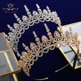 Royal Princess Full Zircon Bridal Tiaras Headpiece Crystal Crown Head Wear Prom Headbands TR0435