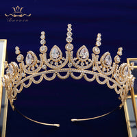 Royal Princess Full Zircon Bridal Tiaras Headpiece Crystal Crown Head Wear Prom Headbands TR0435