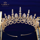 Royal Princess Full Zircon Bridal Tiaras Headpiece Crystal Crown Head Wear Prom Headbands TR0435