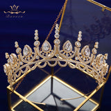 Royal Princess Full Zircon Bridal Tiaras Headpiece Crystal Crown Head Wear Prom Headbands TR0435