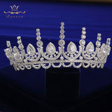 Royal Princess Full Zircon Bridal Tiaras Headpiece Crystal Crown Head Wear Prom Headbands TR0435