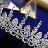 Royal Princess Full Zircon Bridal Tiaras Headpiece Crystal Crown Head Wear Prom Headbands TR0435