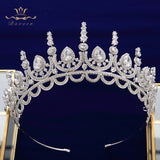 Royal Princess Full Zircon Bridal Tiaras Headpiece Crystal Crown Head Wear Prom Headbands TR0435