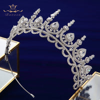 Royal Princess Full Zircon Bridal Tiaras Headpiece Crystal Crown Head Wear Prom Headbands TR0435