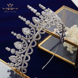 Royal Princess Full Zircon Bridal Tiaras Headpiece Crystal Crown Head Wear Prom Headbands TR0435