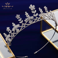 Simple Gold\Silver Full Zircon Bridal Tiaras Headpiece Crystal Crown Head Wear TR0436