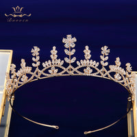 Simple Gold\Silver Full Zircon Bridal Tiaras Headpiece Crystal Crown Head Wear TR0436