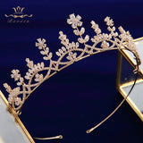 Simple Gold\Silver Full Zircon Bridal Tiaras Headpiece Crystal Crown Head Wear TR0436