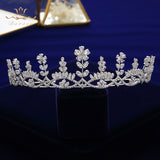 Simple Gold\Silver Full Zircon Bridal Tiaras Headpiece Crystal Crown Head Wear TR0436