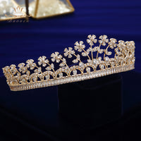 Sparkly Royal Full Zircon Bridal Tiaras Headpiece Crystal Crowns Wedding Hair Accessory TR0441