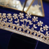 Sparkly Royal Full Zircon Bridal Tiaras Headpiece Crystal Crowns Wedding Hair Accessory TR0441