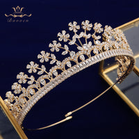 Sparkly Royal Full Zircon Bridal Tiaras Headpiece Crystal Crowns Wedding Hair Accessory TR0441