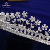 Sparkly Royal Full Zircon Bridal Tiaras Headpiece Crystal Crowns Wedding Hair Accessory TR0441