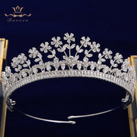 Sparkly Royal Full Zircon Bridal Tiaras Headpiece Crystal Crowns Wedding Hair Accessory TR0441