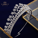 Sparkly Royal Full Zircon Bridal Tiaras Headpiece Crystal Crowns Wedding Hair Accessory TR0441