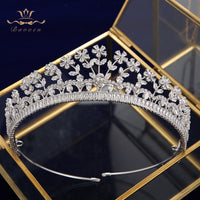 Sparkly Royal Full Zircon Bridal Tiaras Headpiece Crystal Crowns Wedding Hair Accessory TR0441