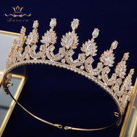 Sparkly Royal Full Zircon Bridal Tiaras Headpiece Crystal Crowns Wedding Hair Accessory TR0442