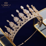 Sparkly Royal Full Zircon Bridal Tiaras Headpiece Crystal Crowns Wedding Hair Accessory TR0442