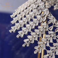 Stunning Princess Crystal Silver Brides Tiaras Crowns Headpieces Wedding Hair Accessories TR0443