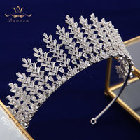 Stunning Princess Crystal Silver Brides Tiaras Crowns Headpieces Wedding Hair Accessories TR0443