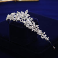 Fashion Full Zircon Bridal Tiaras Crowns Plated Crystal Wedding Hairbands For Brides TR0447