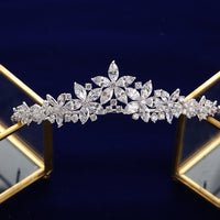 Fashion Full Zircon Bridal Tiaras Crowns Plated Crystal Wedding Hairbands For Brides TR0447