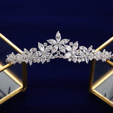 Fashion Full Zircon Bridal Tiaras Crowns Plated Crystal Wedding Hairbands For Brides TR0447