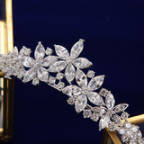 Fashion Full Zircon Bridal Tiaras Crowns Plated Crystal Wedding Hairbands For Brides TR0447