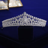 Elegant Princess Plated Zircon Crystal Silver Brides Tiaras Crowns Wedding Hair Accessories TR0448