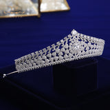 Elegant Princess Plated Zircon Crystal Silver Brides Tiaras Crowns Wedding Hair Accessories TR0448