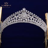 Elegant Princess Plated Zircon Crystal Silver Brides Tiaras Crowns Wedding Hair Accessories TR0448