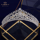 Elegant Princess Plated Zircon Crystal Silver Brides Tiaras Crowns Wedding Hair Accessories TR0448