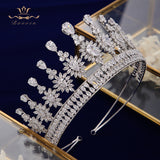 Elegant Princess Plated Zircon Crystal Silver Brides Tiaras Crowns Wedding Hair Accessories TR0449