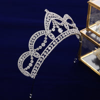 Royal Princess Full Zircon Bride Tiaras Crystals Zircon Bridal Crowns Tocado Novia Headband Wedding Hair Accessory TR0455