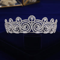 Luxury Crystal Wedding Hair Accessories Bride Zircon Crown Headdress Bridal Hair Jewelry TR0456