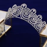 Luxury Crystal Wedding Hair Accessories Bride Zircon Crown Headdress Bridal Hair Jewelry TR0456