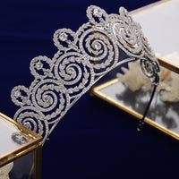 Luxury Crystal Wedding Hair Accessories Bride Zircon Crown Headdress Bridal Hair Jewelry TR0456