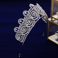 Luxury Crystal Wedding Hair Accessories Bride Zircon Crown Headdress Bridal Hair Jewelry TR0456