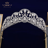 Fabulous Princess Crystal Silver Brides Tiaras Crowns Headpieces Wedding Hair Accessories TR0457