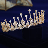 Elegant Queen Cubic Zircon Brides Crowns Tiaras Wedding Headpieces Hair Accessories TR0474