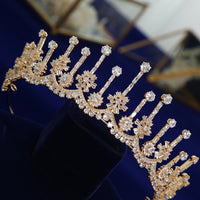 Elegant Queen Cubic Zircon Brides Crowns Tiaras Wedding Headpieces Hair Accessories TR0474