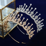 Elegant Queen Cubic Zircon Brides Crowns Tiaras Wedding Headpieces Hair Accessories TR0474