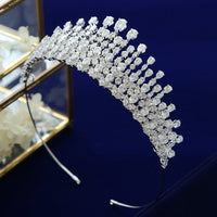 Oversize Cubic Zircon Brides Crowns Tiaras Wedding Headpieces Hair Accessories TR0475