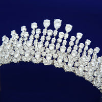 Oversize Cubic Zircon Brides Crowns Tiaras Wedding Headpieces Hair Accessories TR0475