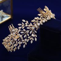 Elegant Cubic Zircon Brides Crowns Tiaras Wedding Headpieces Hair Accessories TR0476