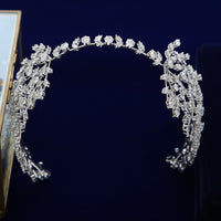 Elegant Cubic Zircon Brides Crowns Tiaras Wedding Headpieces Hair Accessories TR0476