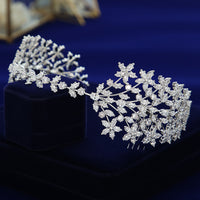 Elegant Cubic Zircon Brides Headbands Tiaras Wedding Headpieces Hair Accessories TR0477